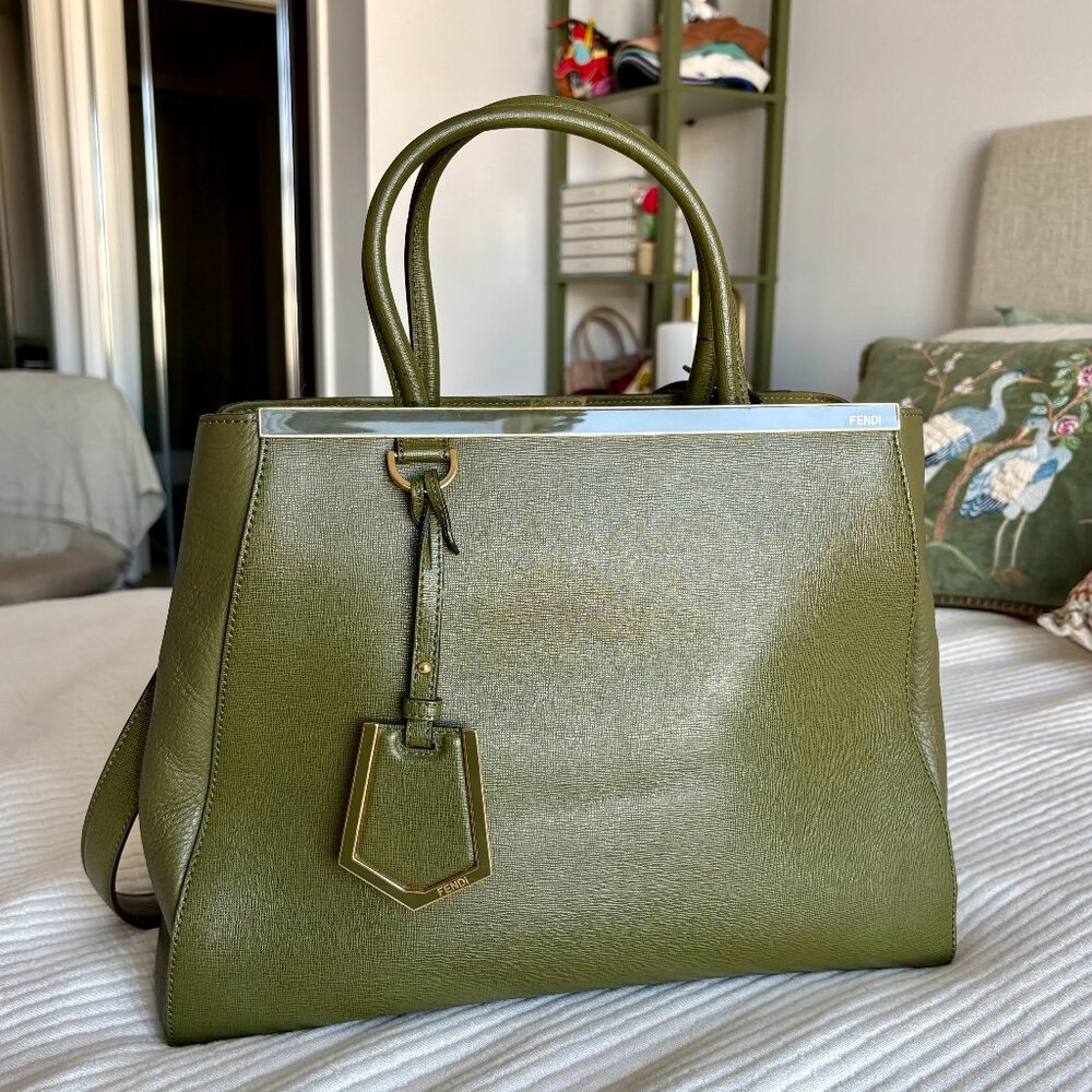 Stunning Green Fendi 2jours Handbag
